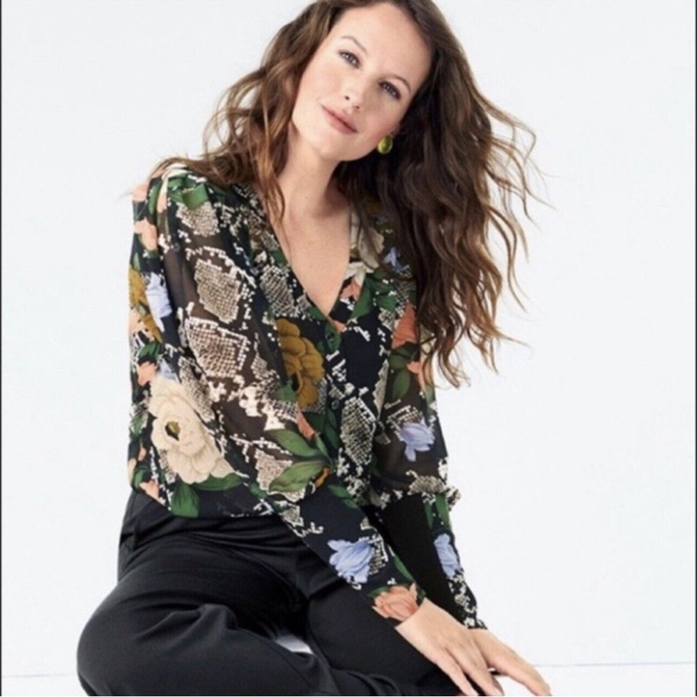 CAbi Snake Charmer Blouse Size M